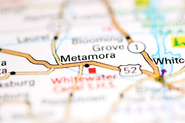 Metamora Indiana Usa Mapě Geografie — Stock fotografie