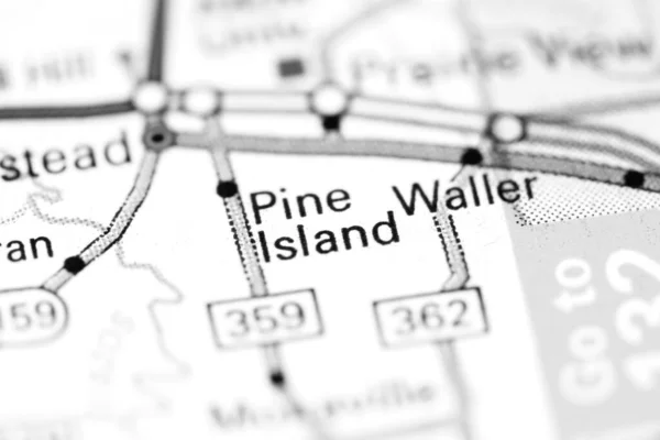 パイン島 テキサスだ 地図上のアメリカ — ストック写真