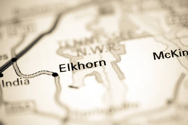 Έλκχορν Τενεσί Ηπα Χάρτη Γεωγραφίας — Φωτογραφία Αρχείου