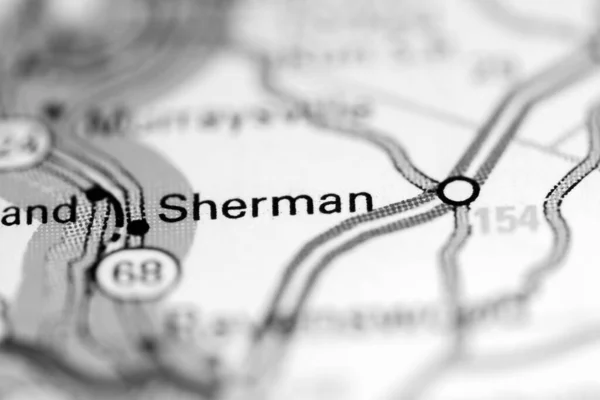 Шерман Західна Вірджинія Сша Географічній Карті — стокове фото
