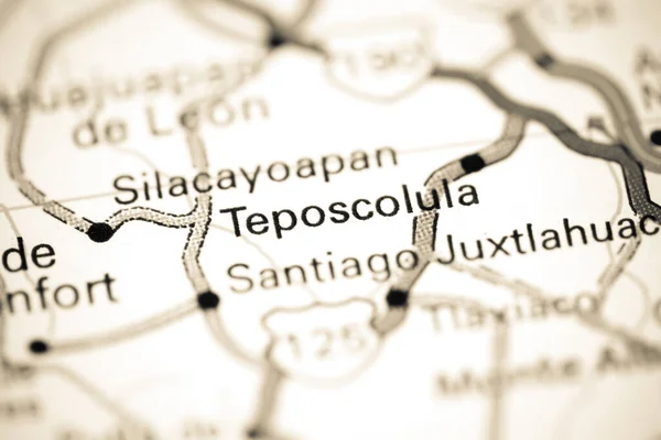 Teposcolula. Mexico on a map