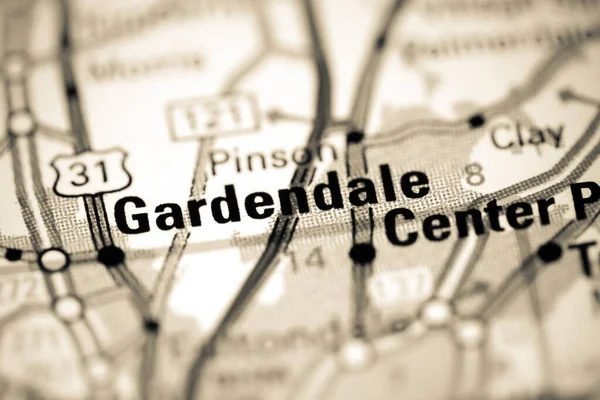 Gardendale Alabama Eua Sobre Mapa — Fotografia de Stock