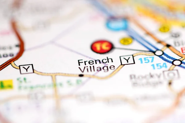 Французьке Село Міссурі Сша Географічній Карті — стокове фото