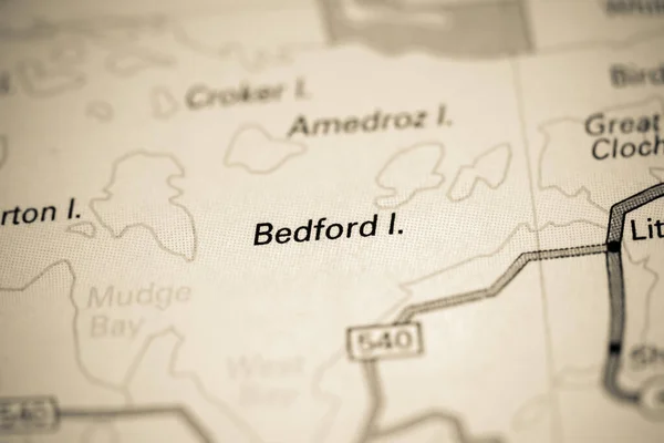 Острів Бедфорд Канада Карті — стокове фото