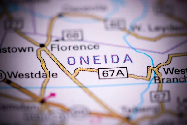 Oneida New York Usa Mapě — Stock fotografie