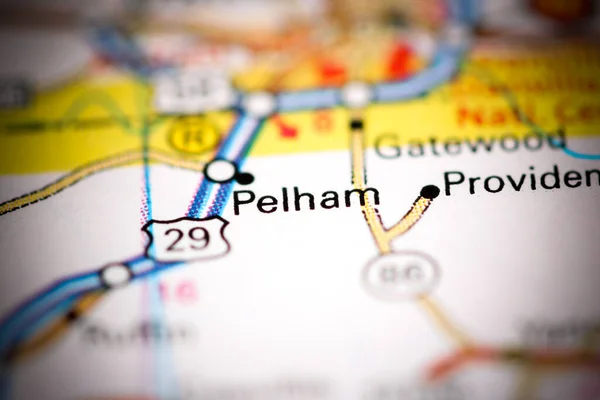 Jestem Pelham Północna Karolina Stany Zjednoczone Mapie Geograficznej — Zdjęcie stockowe