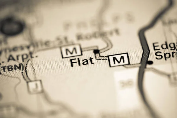 Düz Missouri Abd Coğrafya Haritasında — Stok fotoğraf