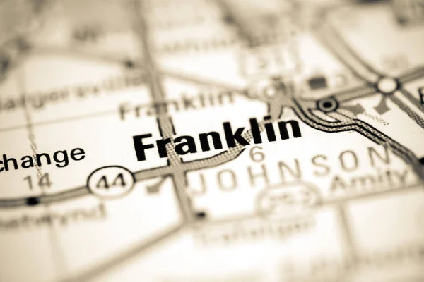 Franklin Indiana Eeuu Mapa Geográfico —  Fotos de Stock