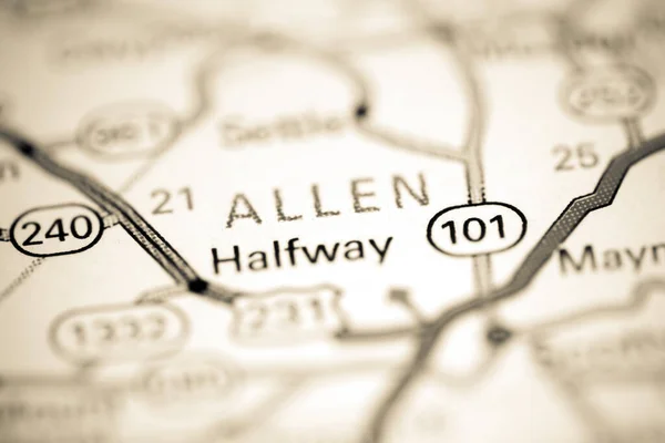 Allen Kentucky Abd Coğrafya Haritasında — Stok fotoğraf