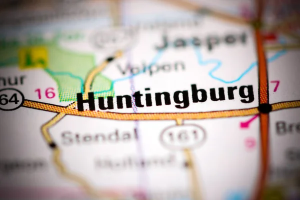Huntingburg Indiana Usa Auf Einer Geografischen Karte — Stockfoto