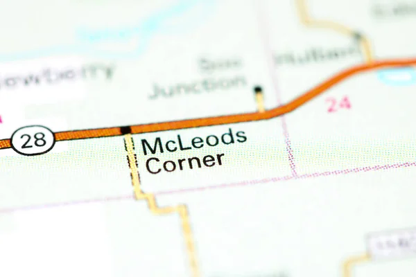 Mcleods Corner密歇根地图上的美国 — 图库照片