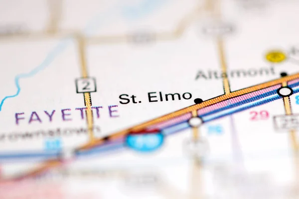 Elmo Illinois Usa Auf Einer Geografischen Karte — Stockfoto