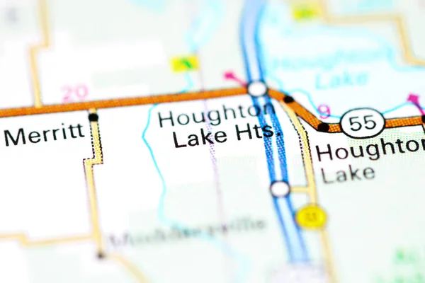 Houghton Lake Heights Michigan Eeuu Mapa — Foto de Stock