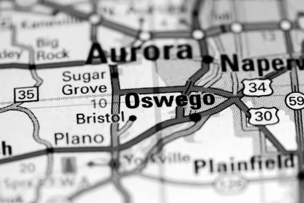 Oswego Illinois Usa Mapě — Stock fotografie