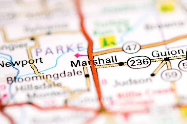 Marshall Indiana Eeuu Mapa Geográfico — Foto de Stock