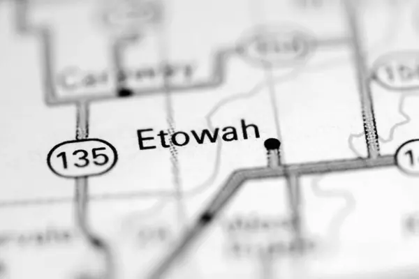 Etowah Arkansas Usa Mapě Geografie — Stock fotografie
