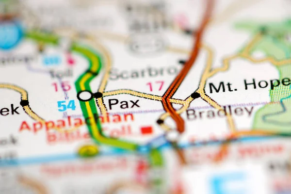 パックス ウェストバージニア州 地理地図上のアメリカ — ストック写真