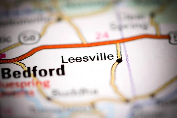 Leesville Indiana Eeuu Mapa Geográfico — Foto de Stock