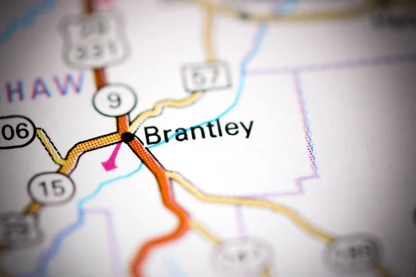 Brantley Alabama Eua Sobre Mapa — Fotografia de Stock