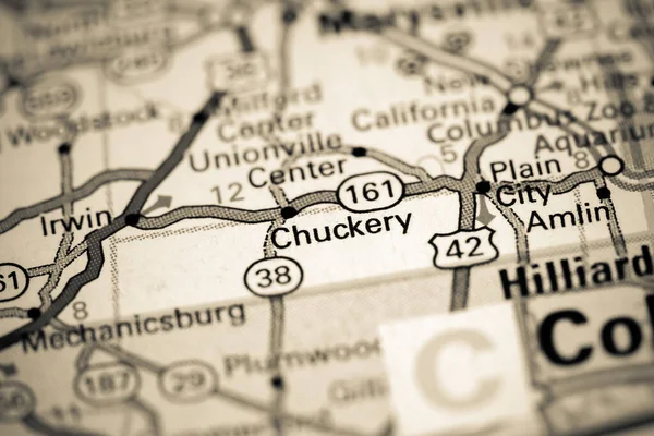 Chuckery Ohio États Unis Sur Une Carte — Photo