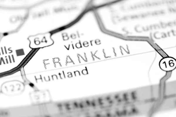 Franklin Tennessee Eeuu Mapa —  Fotos de Stock