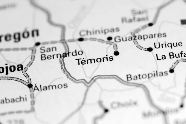 Temoris. Mexico on a map