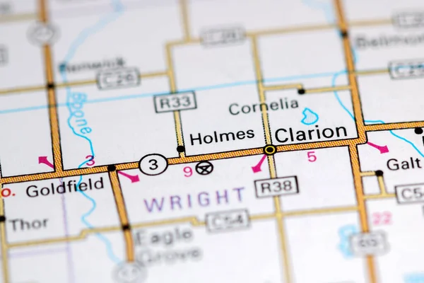 Holmes Iowa Eeuu Mapa — Foto de Stock