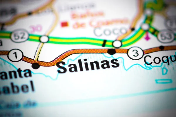 Salinas Puerto Rico Mapa — Foto de Stock