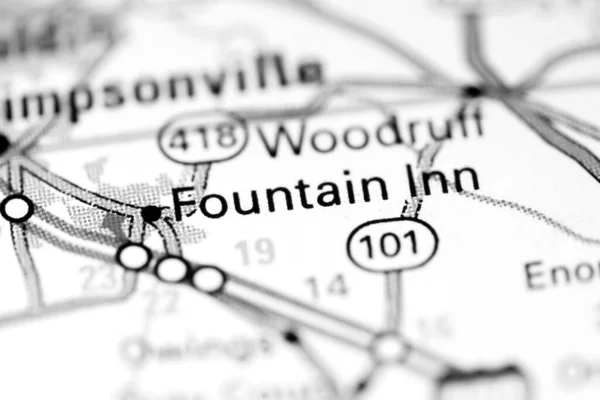 Fountain Inn Augusta Usa Map — Stock Photo, Image