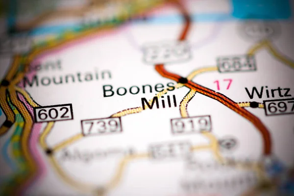 Boones Mill Virginia Stati Uniti Una Mappa Geografica — Foto Stock
