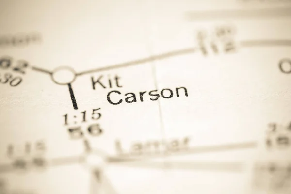 Kit Carson Estados Unidos América Mapa Geográfico — Fotografia de Stock