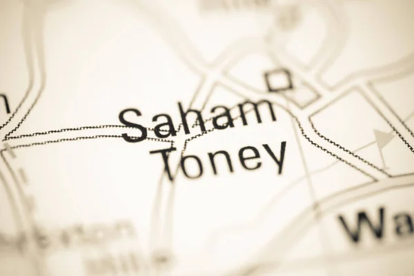 英国の地理地図上のサハム トニー — ストック写真
