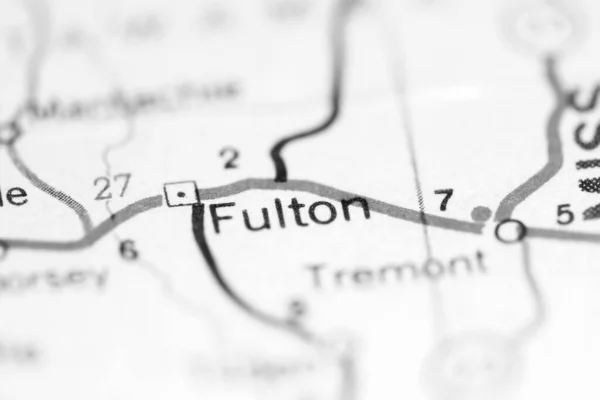 Fulton Mississippi Eeuu Mapa Geográfico —  Fotos de Stock