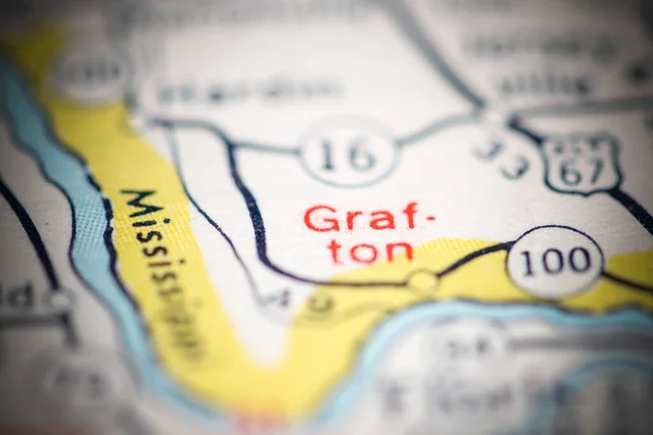 Graftone Illinois Usa Mapě Geografie — Stock fotografie