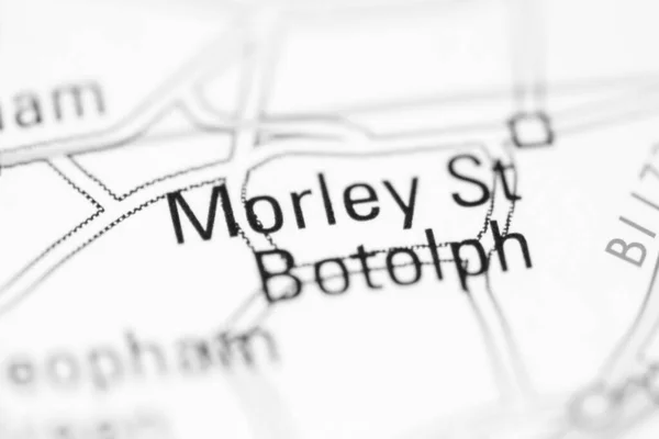 Morley Botolph Географічній Карті Великої Британії — стокове фото