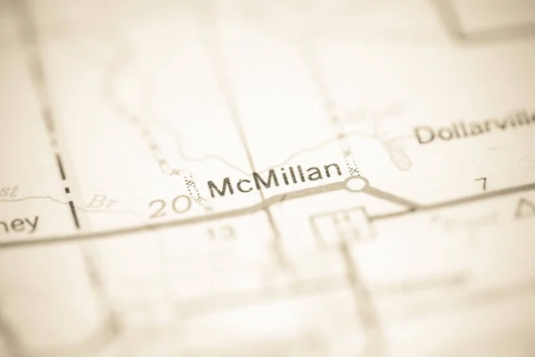 Μακμίλαν Μίσιγκαν Ηπα Χάρτη Γεωγραφίας — Φωτογραφία Αρχείου
