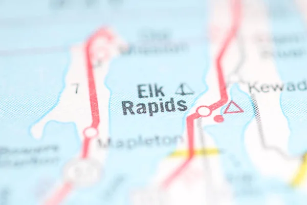 Elk Rapids. Michigan. USA on a geography map.