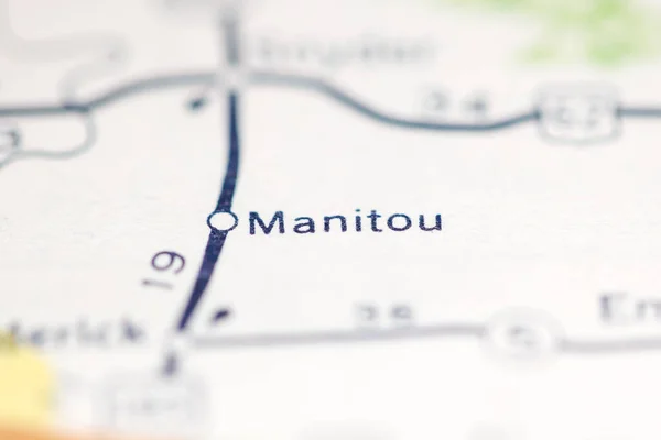 Manitou Oklahoma Eeuu Mapa Geográfico — Foto de Stock