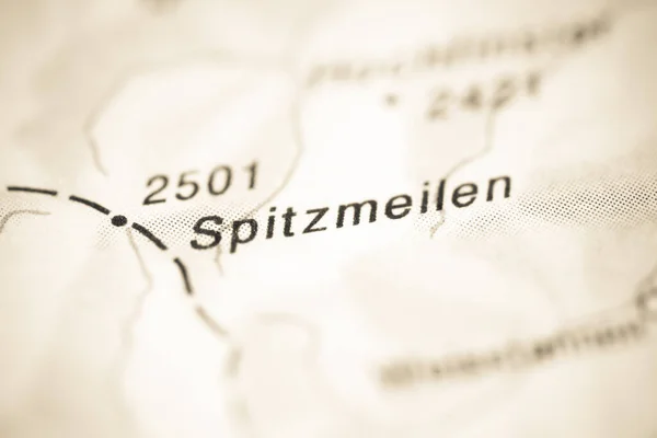 스위스 의지리 지도에 나오는 스피츠 — 스톡 사진