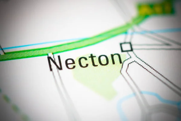 Necton Mapa Geográfico Reino Unido — Fotografia de Stock