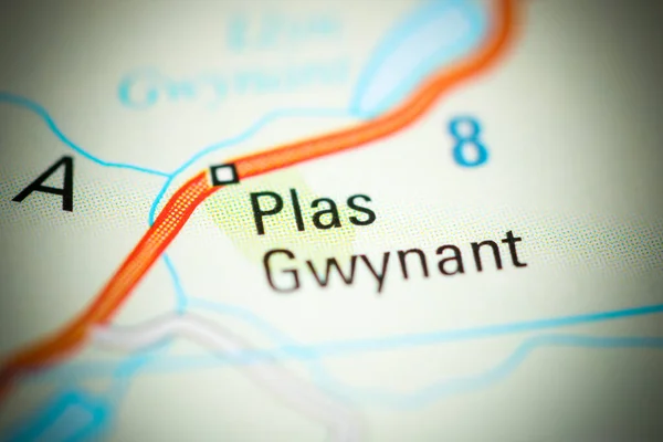 プラス グウィナンはイギリスの地理地図上で — ストック写真