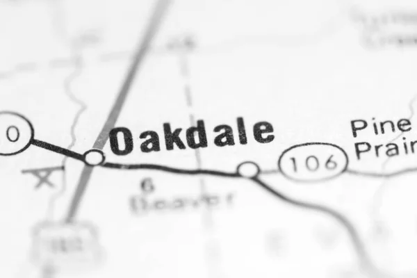 Oakdale Louisiana Eua Sobre Mapa Geografia — Fotografia de Stock