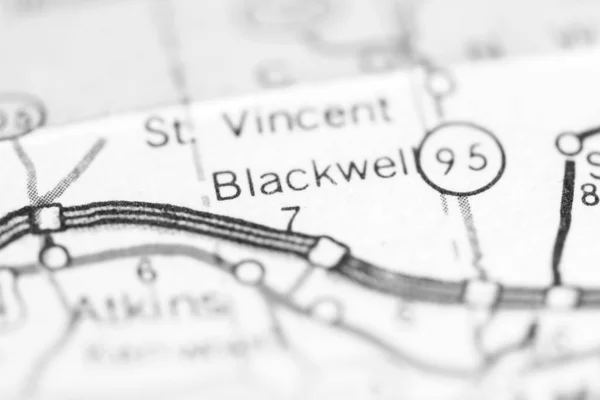ブラックウェル アーカンソーだ 地理地図上のアメリカ — ストック写真