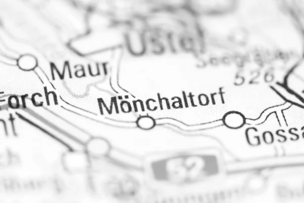Monchaltorf Una Mappa Geografica Della Svizzera — Foto Stock