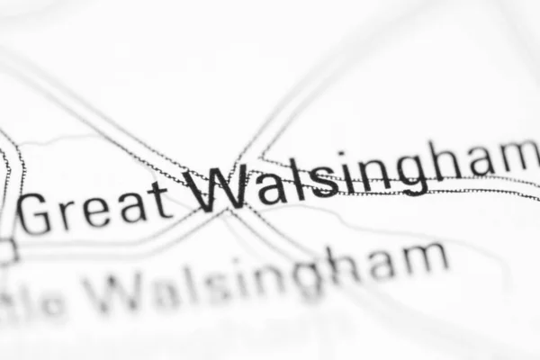 イギリスの地理地図上のグレート ウォルシンガム — ストック写真