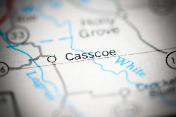 Casscoe Vagyok Arkansas Ban Usa Egy Földrajzi Térképen — Stock Fotó