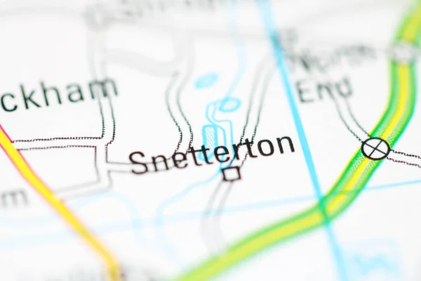 Snetterton Una Mappa Geografica Del Regno Unito — Foto Stock