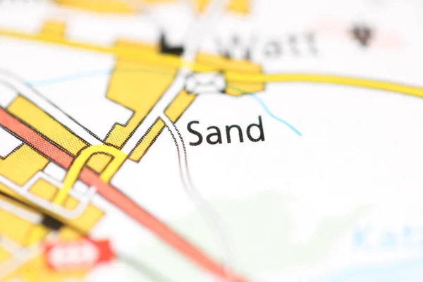 瑞士地图上的沙子 — 图库照片