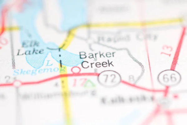 バーカー クリーク ミシガン州 地理地図上のアメリカ — ストック写真