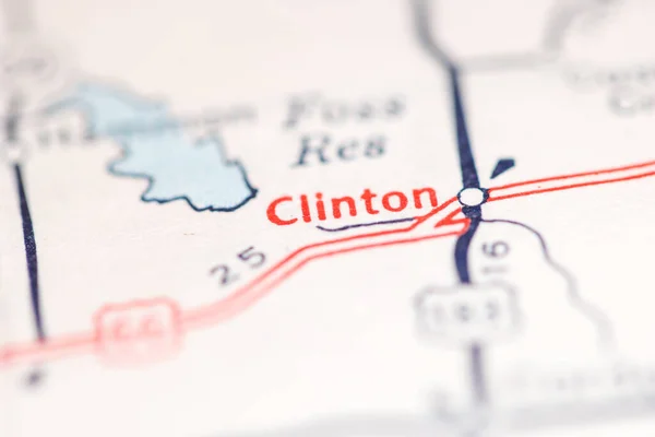 Clinton Oklahoma Stati Uniti Una Mappa Geografica — Foto Stock